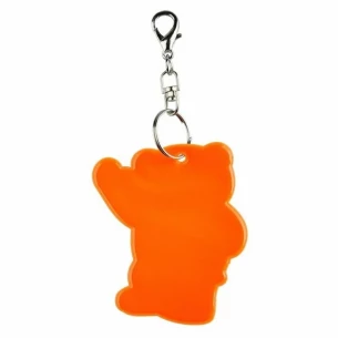 Porta-chaves refletor para ursinhos de peluche - Laranja