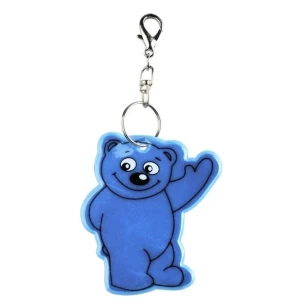 Porta-chaves refletor para ursinhos de peluche - Azul