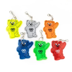 Porta-chaves refletor para ursinhos de peluche - Azul