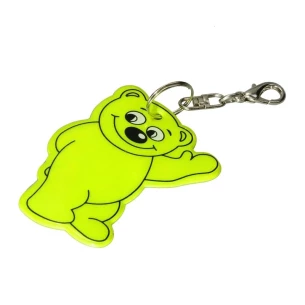 Porta-chaves refletor para ursinhos de peluche - Amarelo