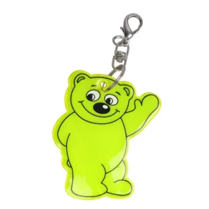 Porta-chaves refletor para ursinhos de peluche - Amarelo