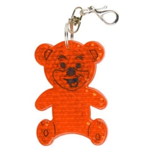 Porta-chaves de urso em plástico refletor - Laranja