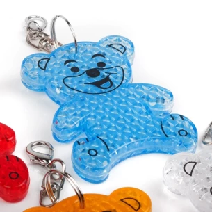 Porta-chaves de urso em plástico refletor - Laranja