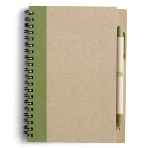Bloco de notas Eco3 com caneta - Verde