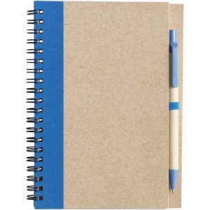 Bloco de notas Eco3 com caneta - Azul