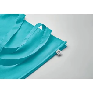 Saco de algodão orgânico BENTE COLOUR - Turquesa