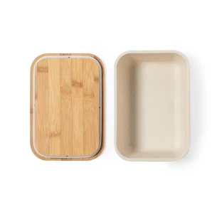 Caixa de pequeno-almoço 1 L, tampa em bambu - neutra