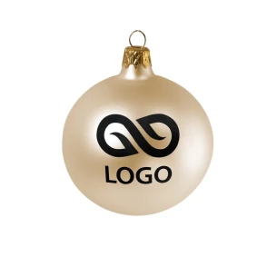 Bola de Natal de 80 mm - Ecru