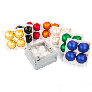 Bola de Natal de 80 mm - Ecru