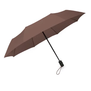 Guarda-chuva dobrável LEEDS, automático - Castanho