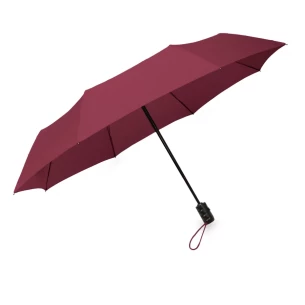 Guarda-chuva dobrável LEEDS, automático - castanho