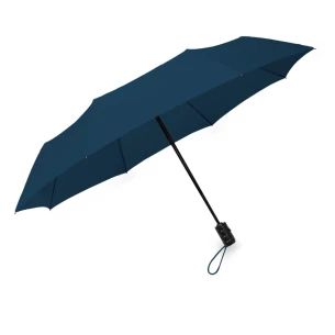 Guarda-chuva dobrável LEEDS, automático - azul-marinho