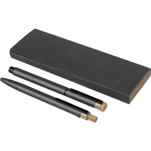 Conjunto de escritório Scriptoria, caneta esferográfica e caneta de tinta - cinzento