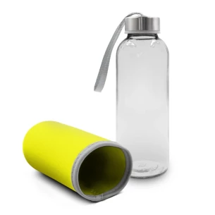 Garrafa de vidro de 420 ml Bob - amarela