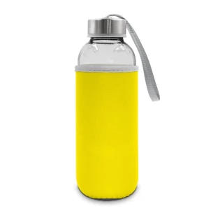 Garrafa de vidro de 420 ml Bob - amarela