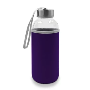 Garrafa de vidro de 420 ml Bob - roxa