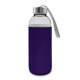 Garrafa de vidro de 420 ml Bob - roxa