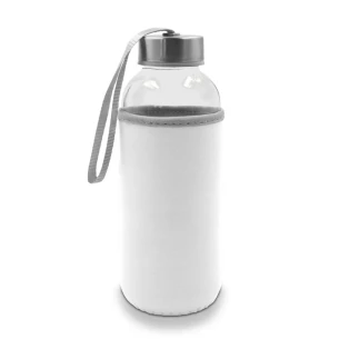 Garrafa de vidro de 420 ml Bob - branca