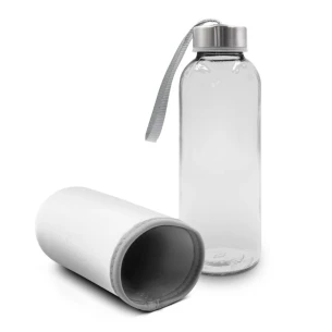 Garrafa de vidro de 420 ml Bob - branca