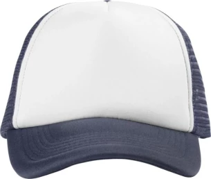 Boné de camionista - Azul-marinho/branco