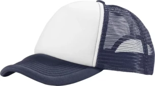 Boné de camionista - Azul-marinho/branco