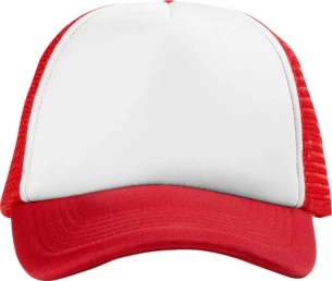 Boné de camionista - Vermelho/branco