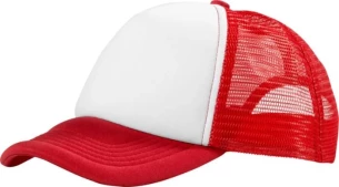 Boné de camionista - Vermelho/branco