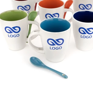 Caneca com colher - Colher - Amarelo