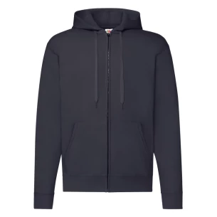 FOTL Camisola com capuz com fecho de correr - Azul escuro