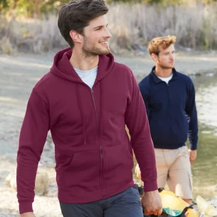 FOTL Camisola com capuz com fecho de correr - Azul escuro
