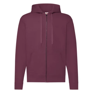 FOTL Camisola com capuz com fecho de correr - Borgonha