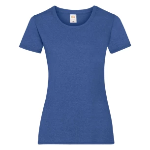 T-Shirt FOTL Lady-Fit ValueWeight - Melange azul
