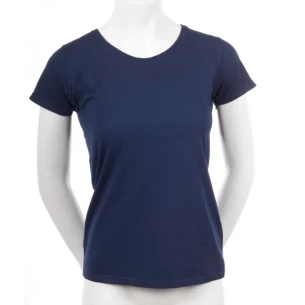 T-Shirt FOTL Lady-Fit ValueWeight - Melange azul-marinho