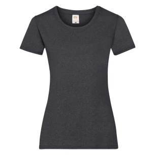 T-Shirt FOTL Lady-Fit ValueWeight - Melange cinzento escuro
