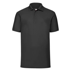 Camisa pólo 65-35 para homem - Preto