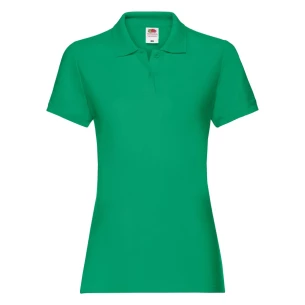 Camisola pólo feminina Fruit Of The Loom Premium - Verde