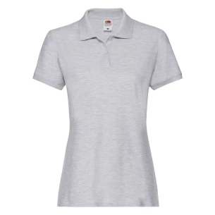Camisa pólo Fruit Of The Loom Premium para mulher - Cinzento