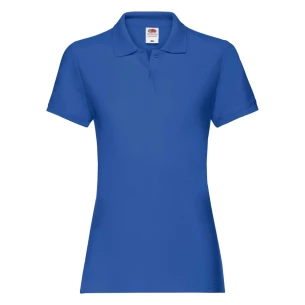 Camisola pólo feminina Fruit Of The Loom Premium - Azul