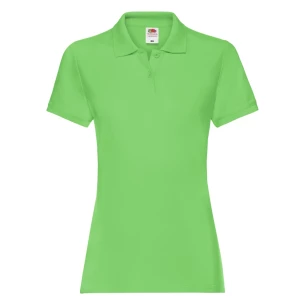 Camisola pólo Fruit Of The Loom Premium para mulher - Verde lima