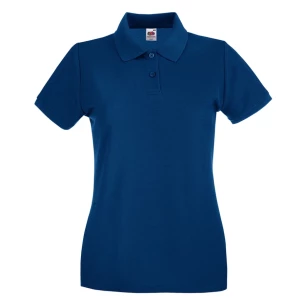 Camisola pólo feminina Fruit Of The Loom Premium - Azul-marinho escuro