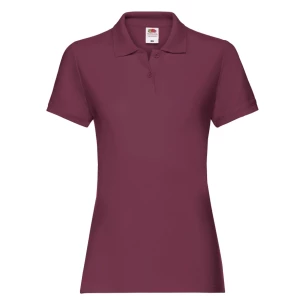 Camisola pólo feminina Fruit Of The Loom Premium - Borgonha