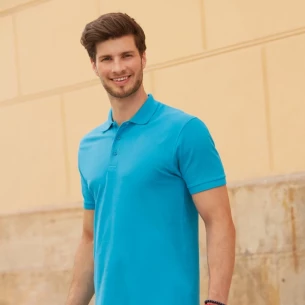 Camisola pólo Fruit Of The Loom Premium - Azul-marinho escuro