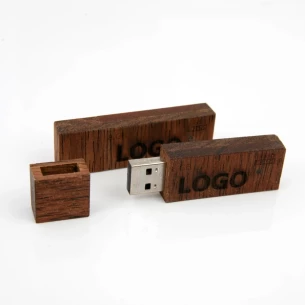 Unidade Flash Wood 8Gb - Bege